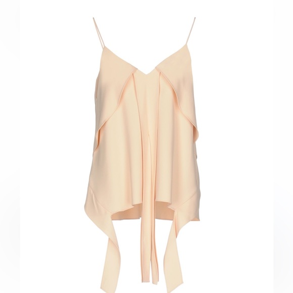 Jonathon Simkhai Silk Crepe Hanging Tank Top Blouse Apricot women size Medium - Picture 2 of 7